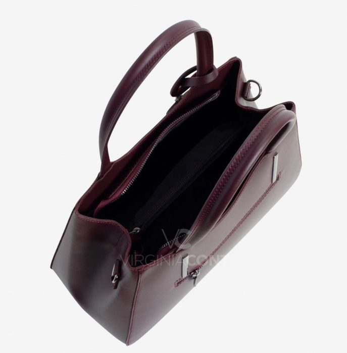 Сумка коричнева шкіряна Сумка шоколад кожаная Графит Италия