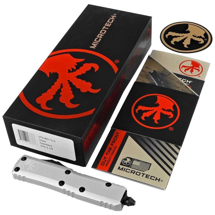 Nóż automatyczny OTF Microtech UTX-85 S/E Natural Clear Aluminium