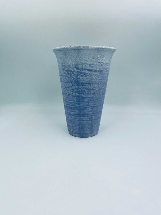 Osłonka, doniczka, wazon fioletowy ceramiczny