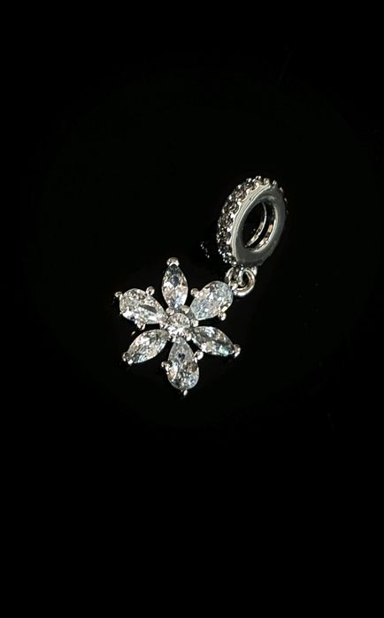 Pandora квітка шарм підвіска Блискучій Гербарій