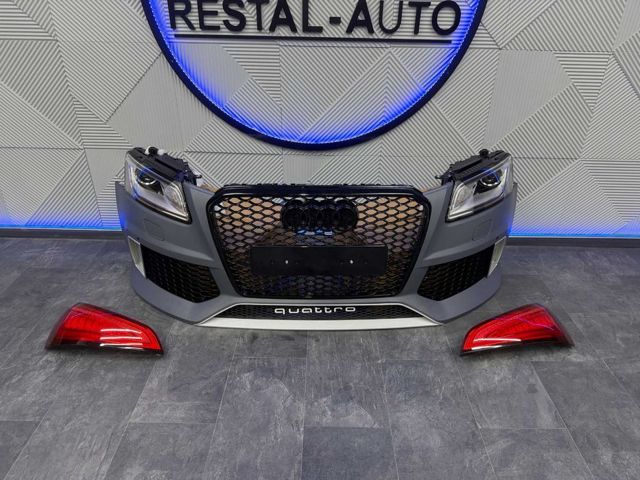 Передний бампер для Audi Q5 8R 12-16 года в стиле RS бампер с решеткой ауди ку5 8р рестайлинг