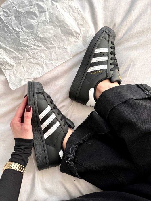 !!WOW!! Кросівки Adidas Superstar Black White | адидас суперстар