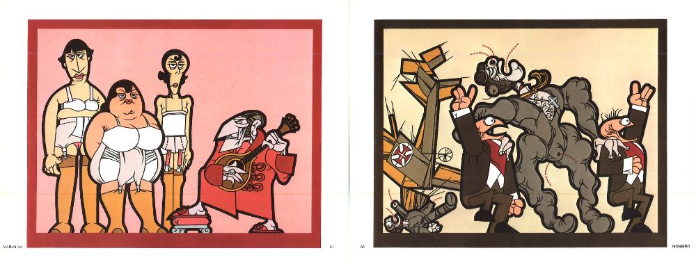Abel Manta - gravuras Caricaturas Portuguesas dos Anos de Salazar 1