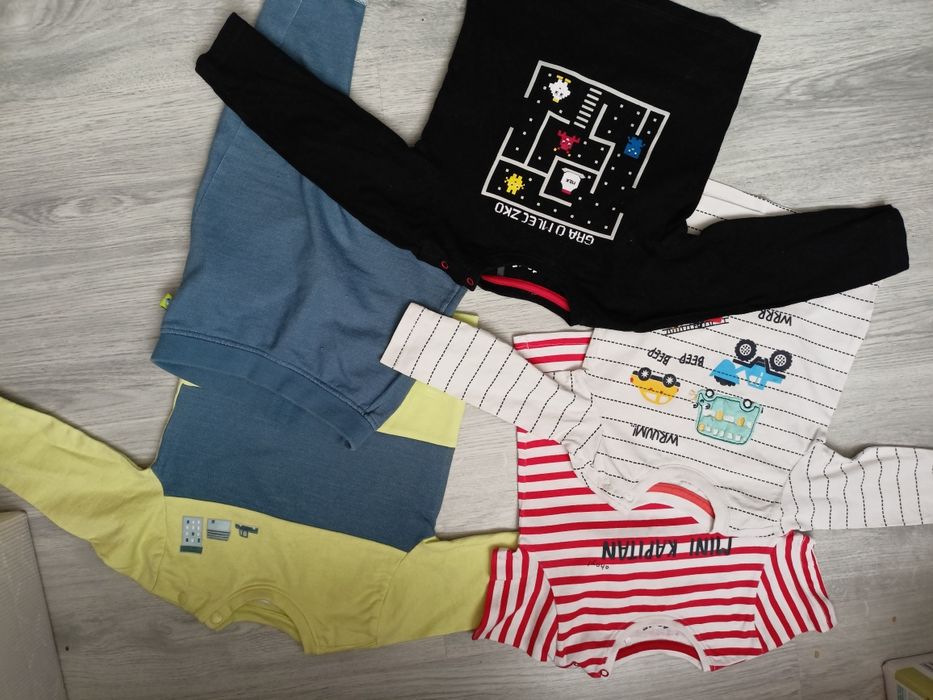 Zestaw ubrań niemowlęcych paka bluza bluzka spodnie 5.10.15