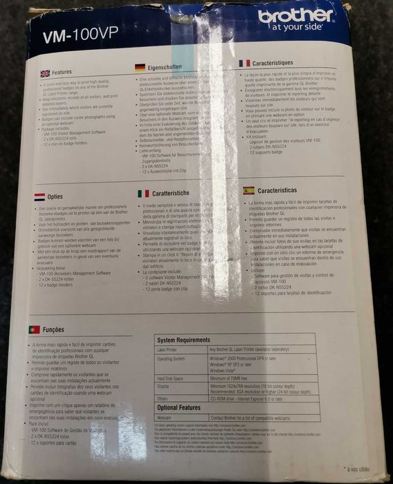 Kit sistema crachás de visita Brother