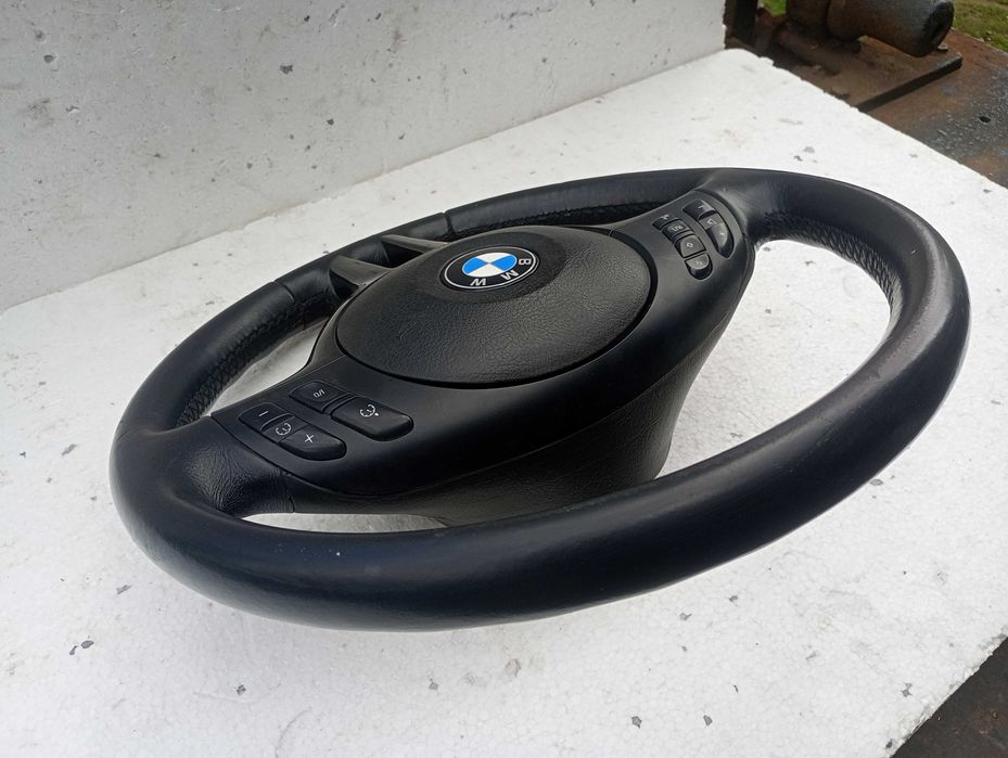 Kierownica trójramienna multifunkcja M Pakiet M3 M5 BMW E38 E39 E46 Z3 X3 X5 ORI SKÓRA