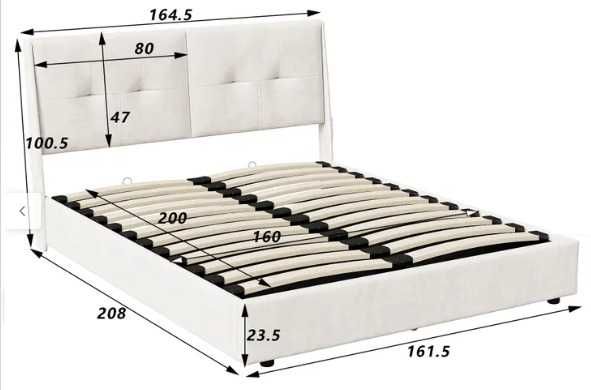 Cama 160x200 com estrado elevatório
