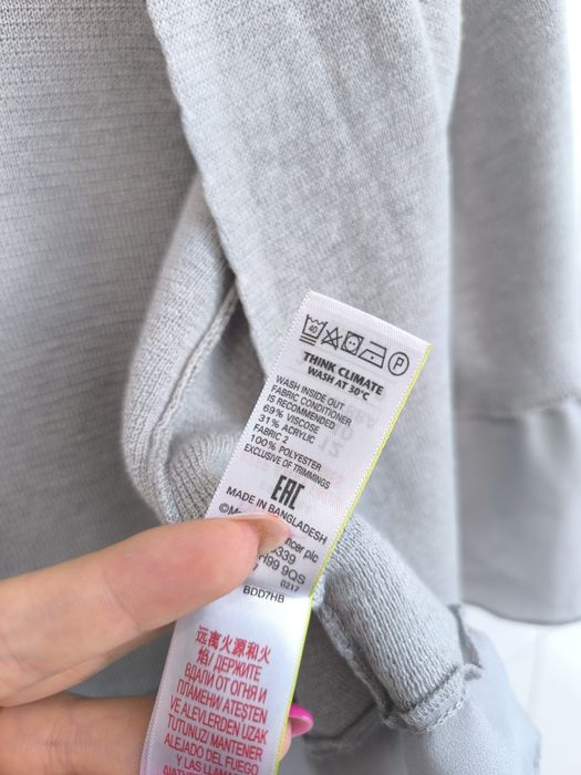 Marks & Spencer kardigan z falbankami szary L 40 – wiskoza