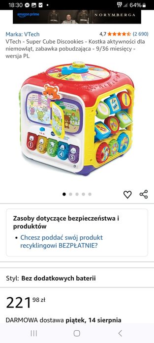 Kostka interaktywna V TECH