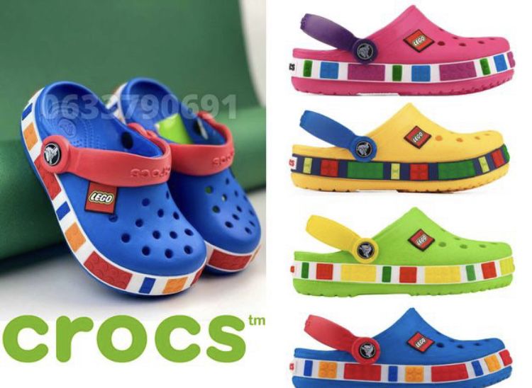 ХІТ ПРОДАЖІВ! Crocs LEGO Сабо Крокси дитячі Крокбенд Лего Кідс