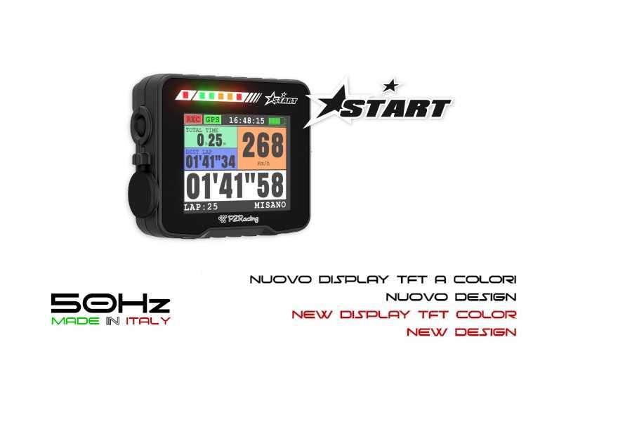 Cronômetro GPS de 50 Hz - TFT colorido PZRACING