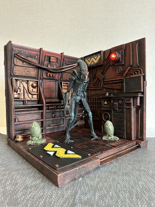 Чужой Ксеноморф диорама разборная с подсветкой