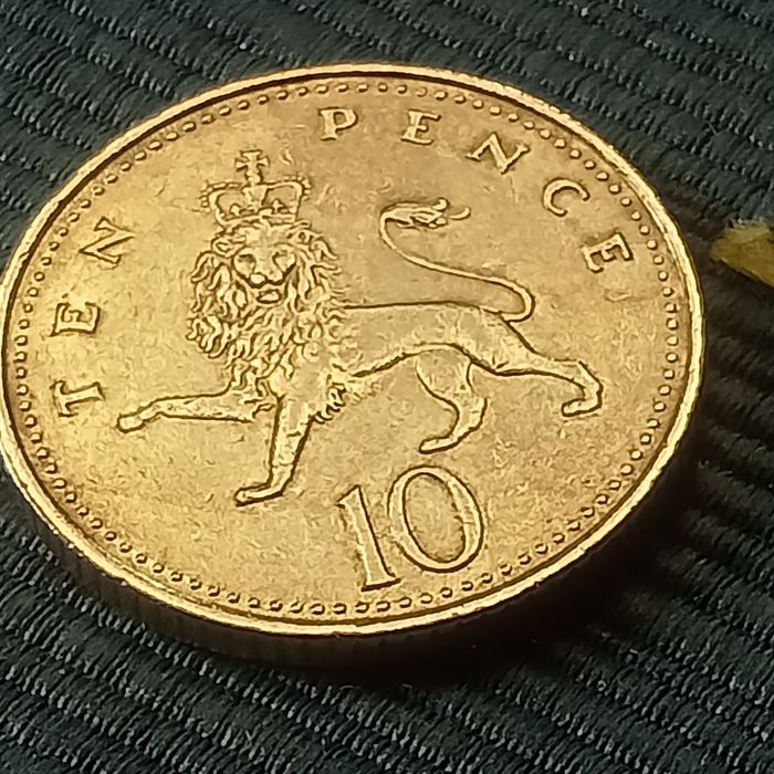 moeda 10 pence latao 1997