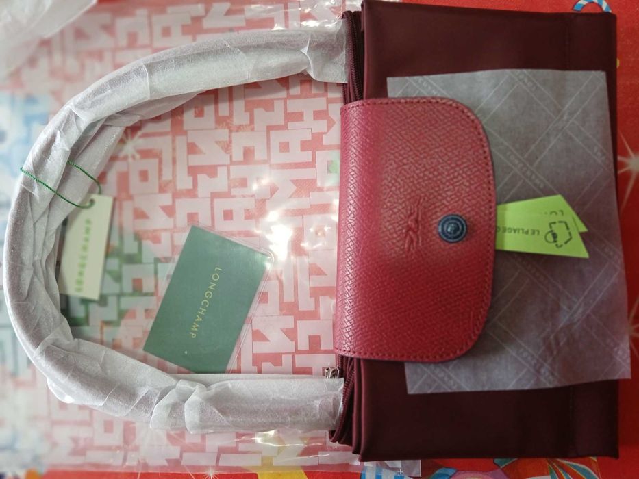 Carteira longchamp vermelha