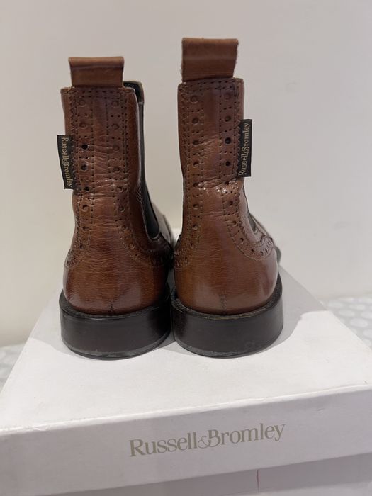 Russell & Bromley – BOND Low Ankle Chelsea Botki- brązowe- r. 37/UK 4