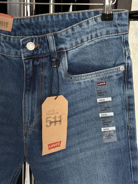 Оригінал 100% Преміум Levi’s 511 чоловічі джинси 34/32, 38/32