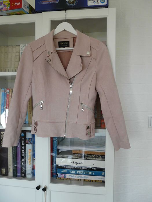 Jasno pudrowa/różowa ramoneska