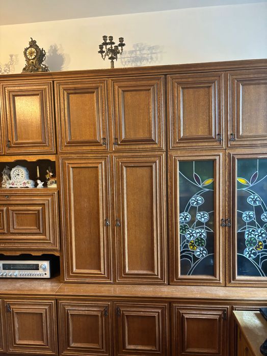 MEBLOŚCIANKA / REGAŁ retro lata 80-te witraże