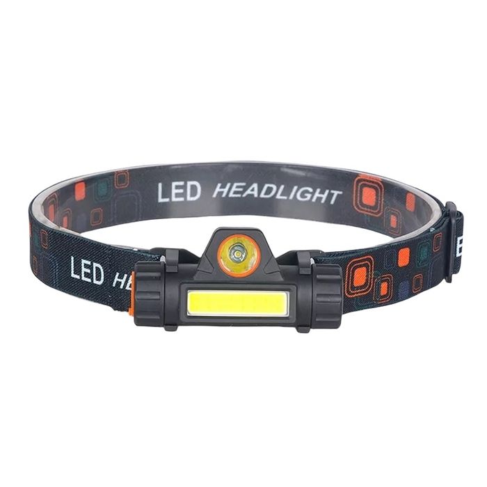 Luz Lanterna Cabeça Head light lamp com bateria 2 LEDs branco iman