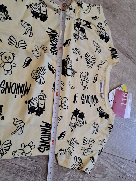 T-shirt +getry/legginsy 3/4 - Minionki - rozm 116