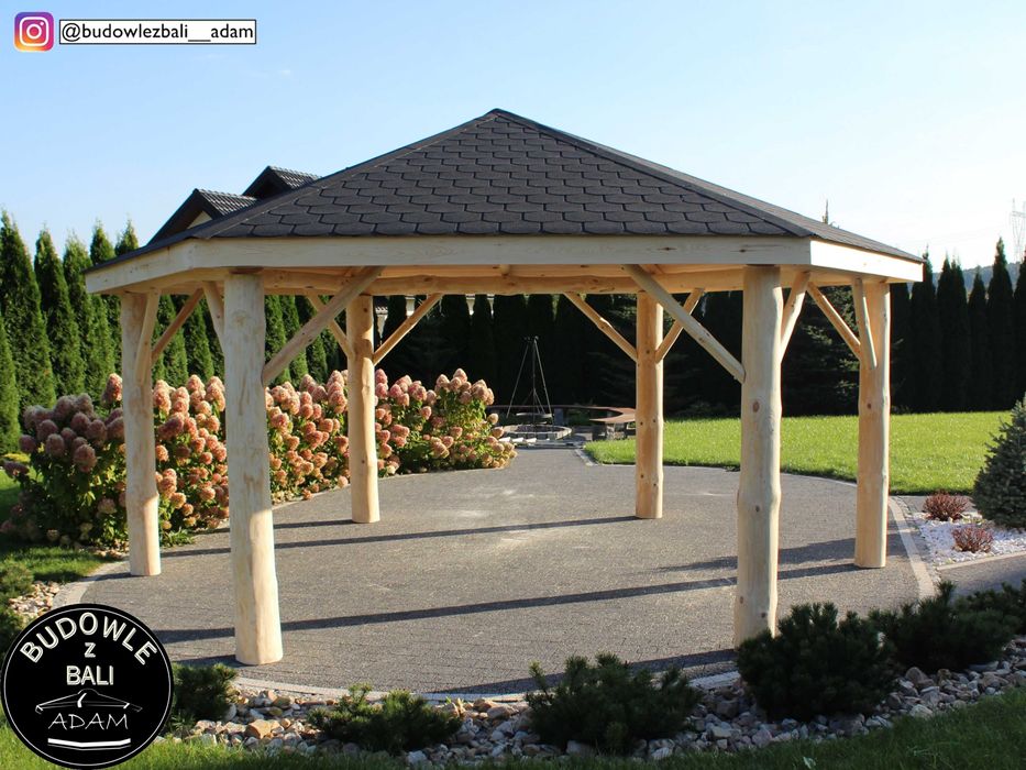 Altana Sześciokątna z Bala, Altanka z Bali, Altana Ogrodowa (montaż)