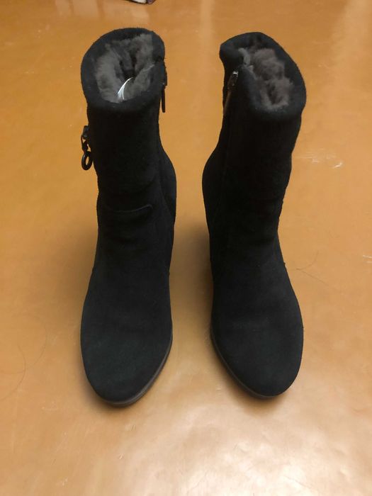 Сапоги зимние замшевые