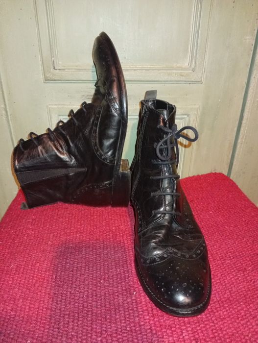 Buty za kostkę, sztyblety, skóra naturalna, 37