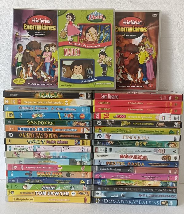 37 DVDs infantis.