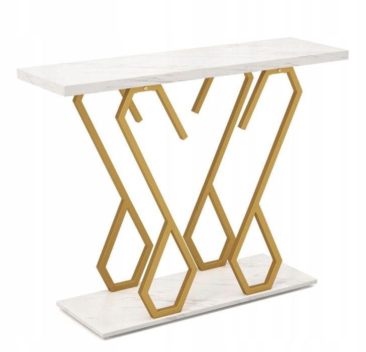 Konsola Costway biały matowe 100 x 79 x 30cm