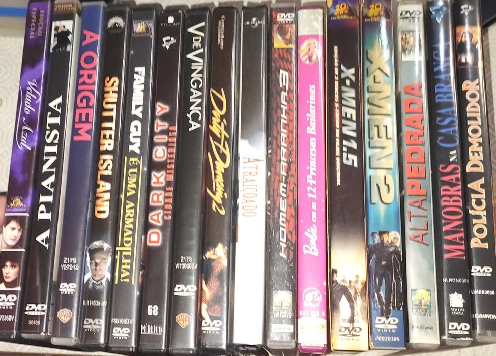 DVDs vários géneros 2€ cada