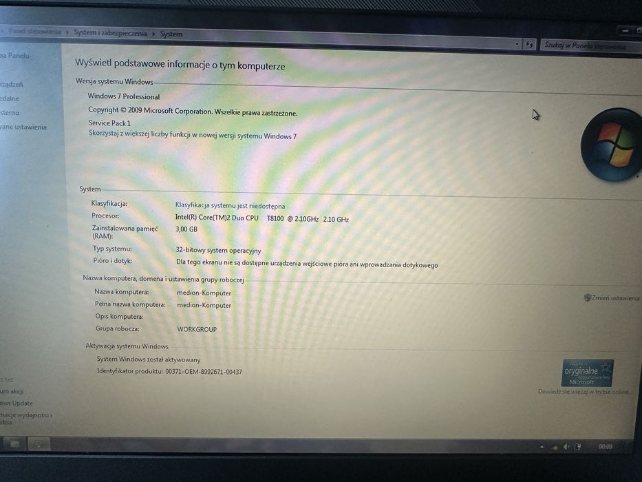 Lenovo ThinkPad R61 | Core 2 Duo T8100 | SSD 280 GB | 3 GB RAM | Windows 7