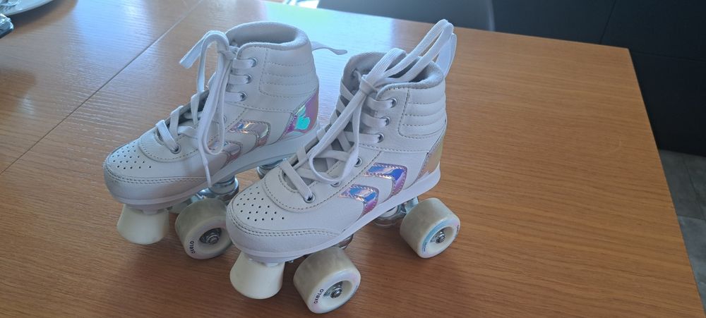 Wrotki dla dzieci Oxelo Quad 100 z hologramem rozm. 32