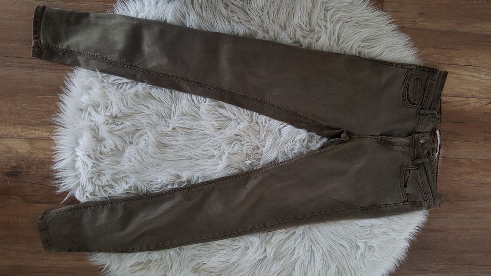 Spodnie Zara 38 oliwkowe