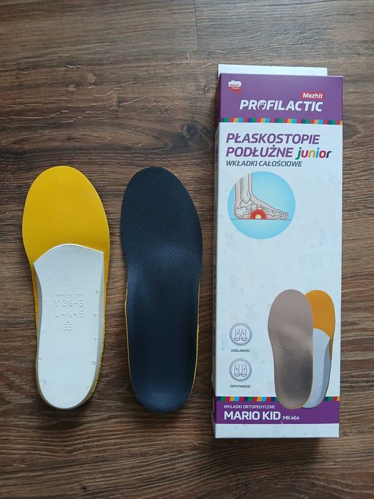 Wkładki ortopedyczne płaskostopie Mazbit Mario Kid MK464 rozmiar 35