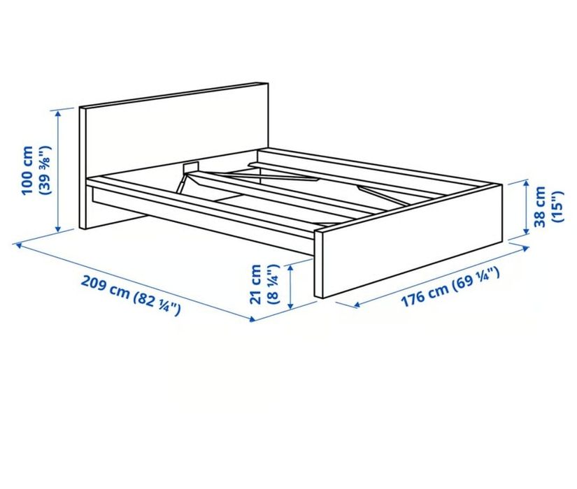 Cama IKEA Malm como nova