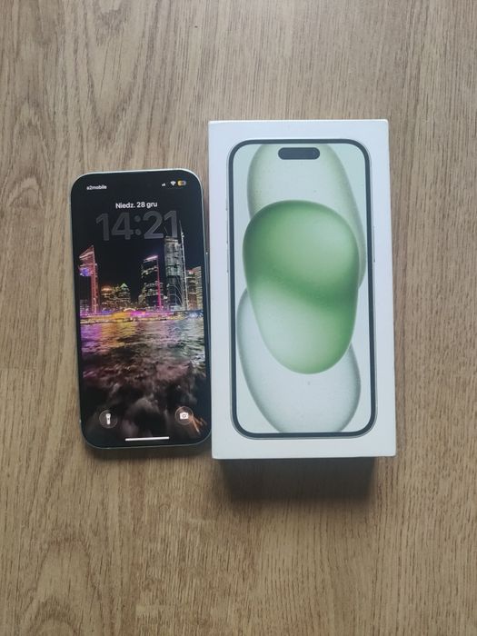Iphon 15 zielony w bardzo dobrym stanie 84%