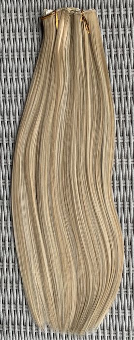 Premium Ultra włosy doczepiane, blond/ pasemka / refleksy clip in 242.