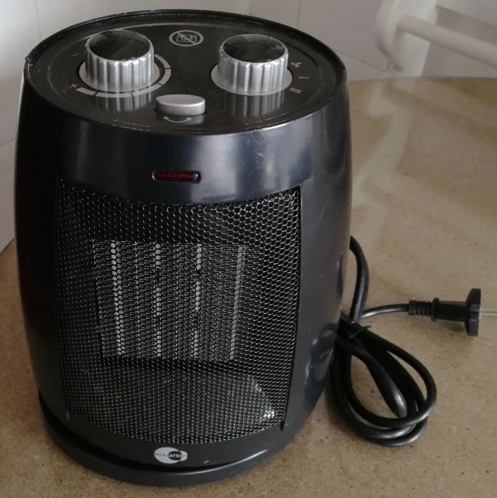 aquecedor rotativo com regulação de temperatura