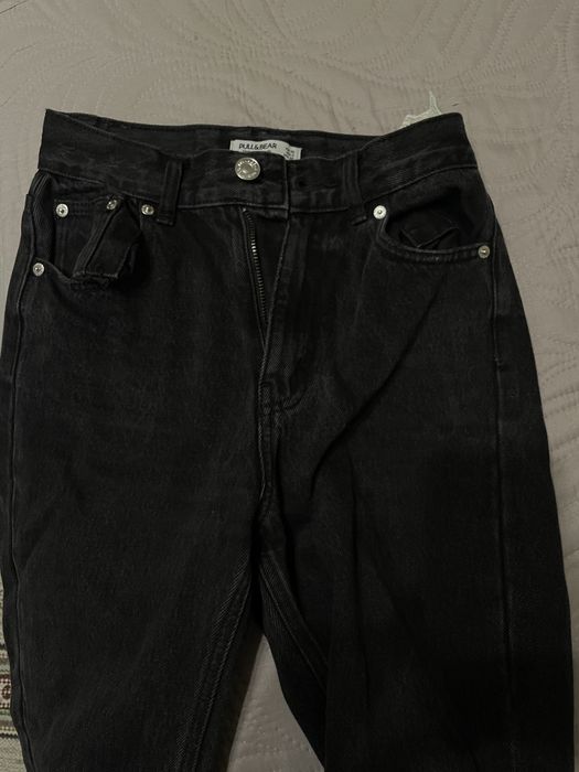 Чорні жіночі mom джинси pull&bear, 32го розміру,