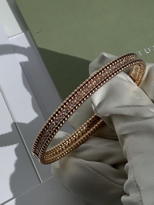 Золотой Браслет Van Cleef Perlée diamands