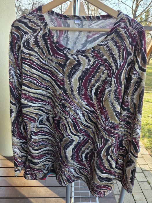 Bluzka damska tunika plus size nowa bez metki oversize elegancka wzór 4XL