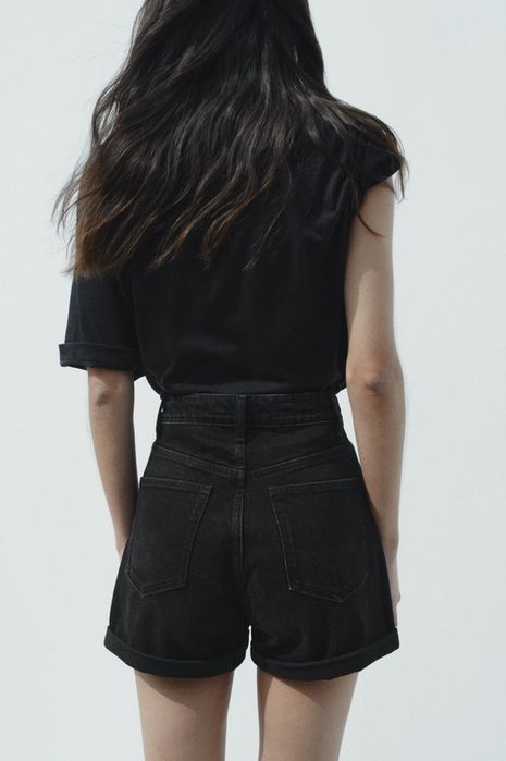 Шорти mom zara 32 хs s чорні