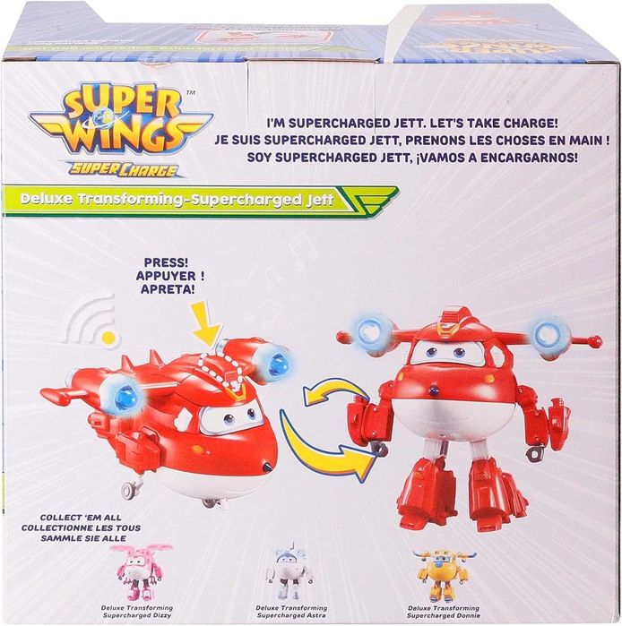 Super Wings Deluxe Jett Джетт свет звук Супер крила крылья великий 15