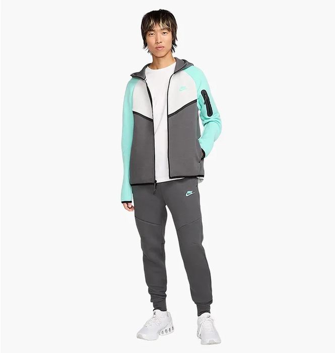 Оригінал! Зіп Худі Nike Tech Fleece (м`ятно-сіре) (L) Новий з бірками!