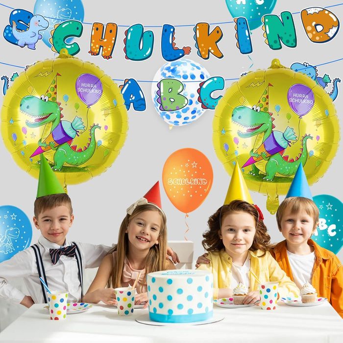 Zestaw dekoracji balonowych Dinozaury - girlanda - 30 el.