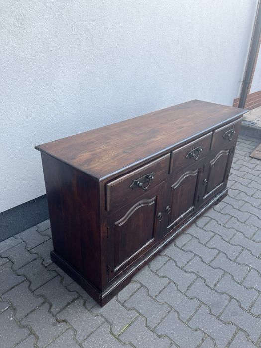 Komoda kolonialna z drewna egzotycznego