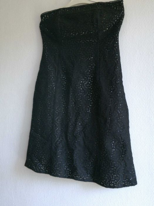 Sukienka czarna bawełniana bez ramiączek koronka 14 42 XL XXL