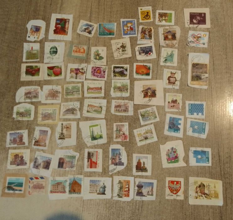 Znaczki stemplowane 65 stk