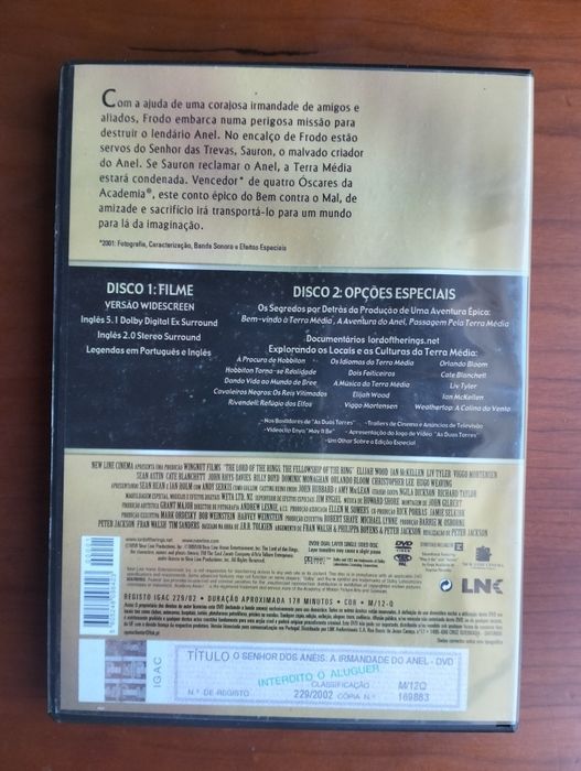 DVD Senhor dos Anéis - A Irmandade do Anel