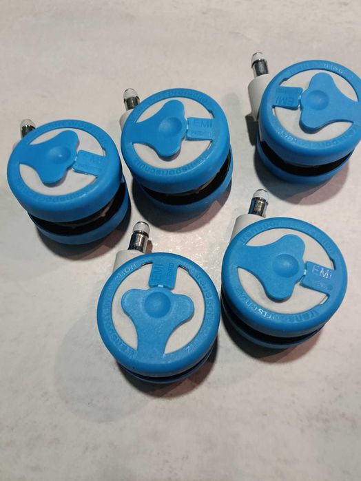 Kółka do foteli biurowych z hamulcem